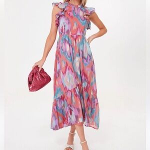 Banjanan Hannah Ikat Amber Cotton Voile Dress SZ XS